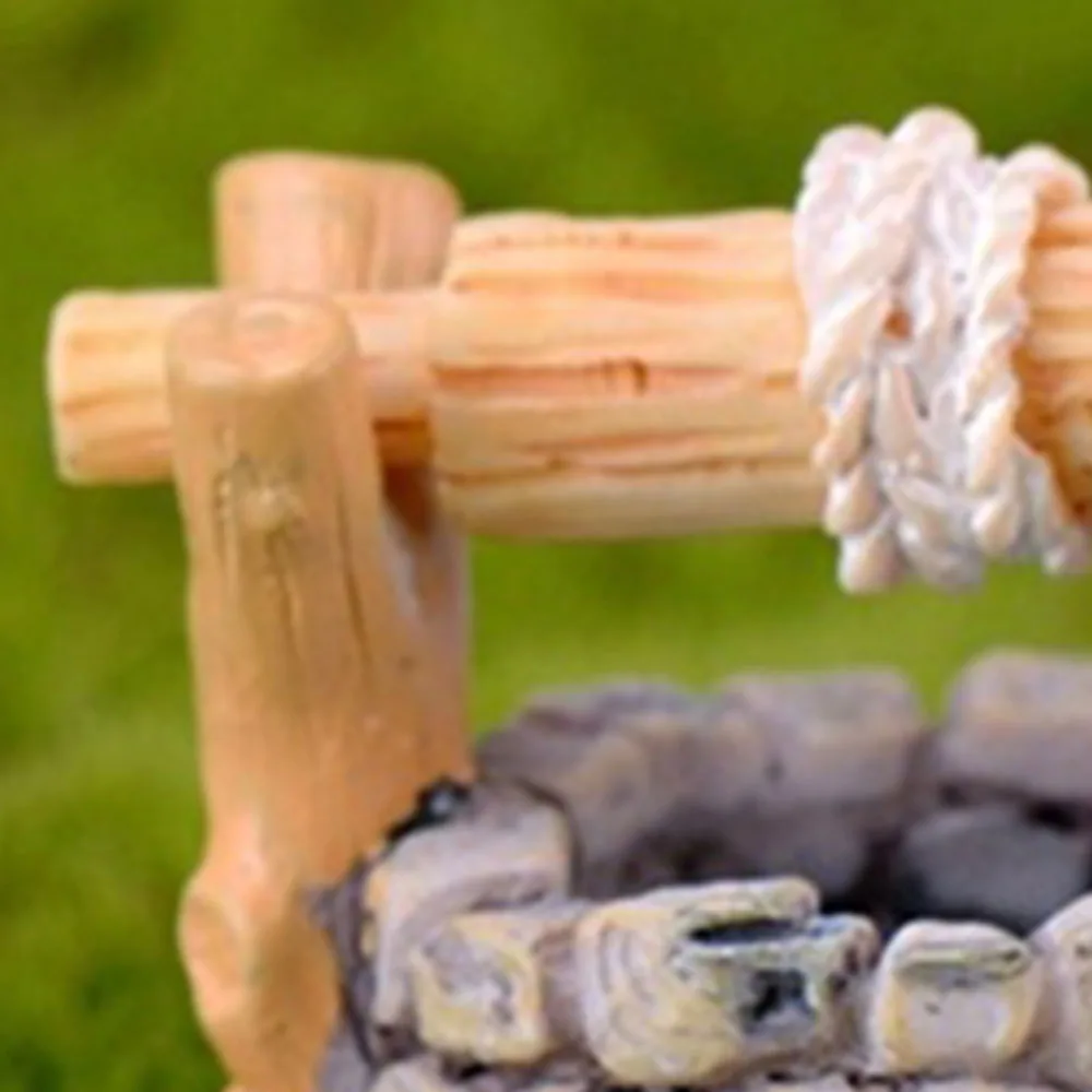 1 шт. DIY Сад миниатюрные украшения винтажный дом колодца воды разноцветный Сказочный Сад вечерние мини-орнамент
