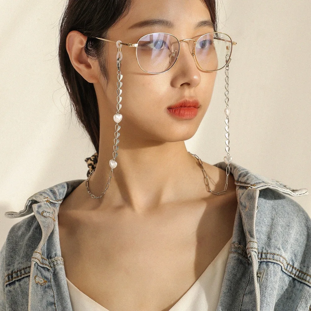 Fashion Pearl Chain Love Heart Shaped 