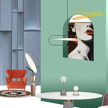 

PostModern Iron Art Pendant Lights Lighting LED Line Pendant Lamp Gloss Dining Room Living Room Loft Interior Deco Pendant Light