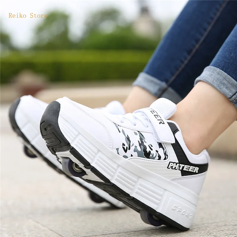 Bloeien Sinewi Macadam Heelys Dubbele Wiel Rollerskate Single Wiel Transformative Schoenen Student  Nieuwe Skate Schoenen Vrouwen Sneakers|Sneakers voor vrouwen| - AliExpress