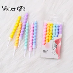 Thread Color Birthday Candles with Stand Cake Candle Party Supplies Wedding Decoration Baby Children Party Atmosphere Birthday