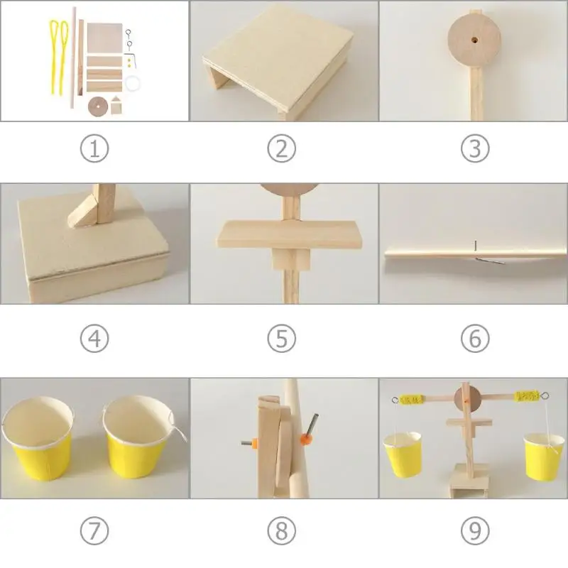 Детские деревянные весы DIY моделирование товара для детей ранние