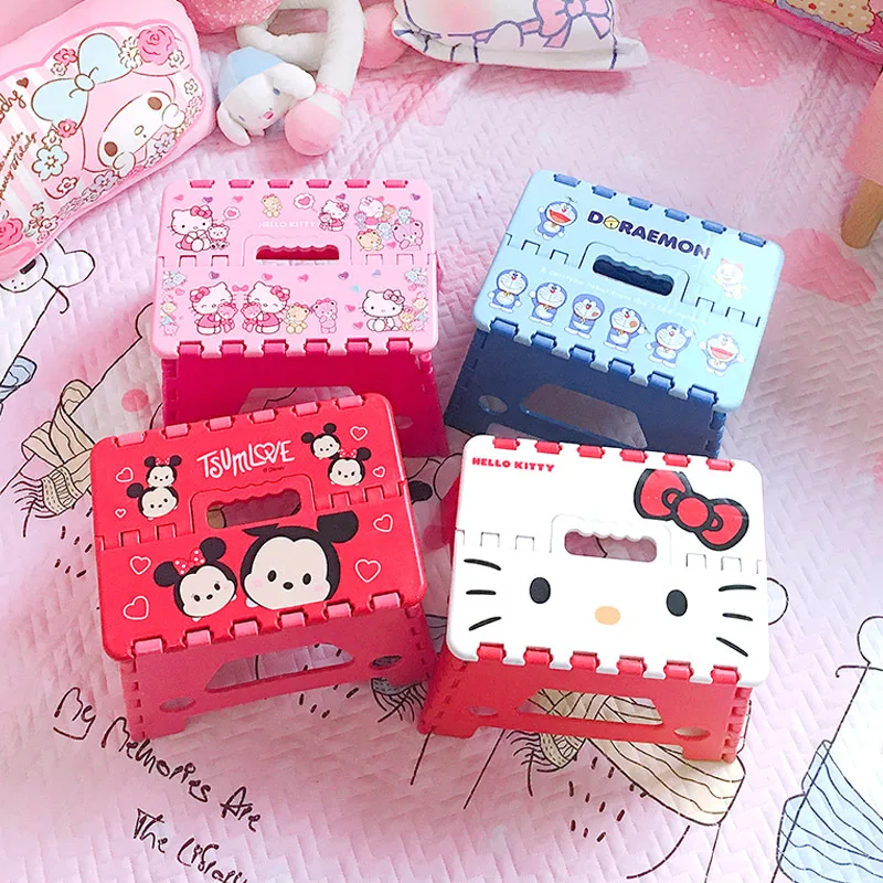 

Cute cartoon bench Plastic Multi Purpose Folding Step Stool Home Train Outdoor Storage Foldable Home Storage Accessories