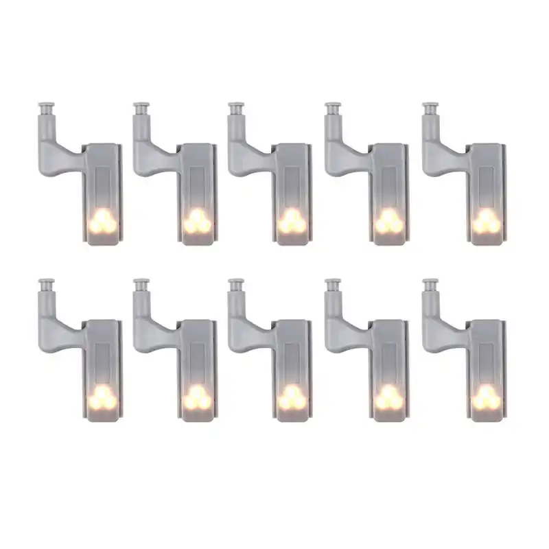 

New-10pcs Universal LED Under Cabinet Light Cupboard Inner Hinge Lamp Closet Wardrobe Sensor Light Home Cocina Kitchen Night Lig