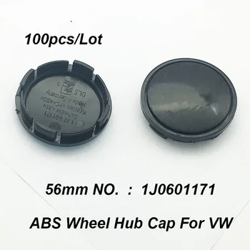 

100pcs Car Wheel Rim Accessory Wheel Hub Cap 56MM 2.2INCH ABS Black/blue 1J0601171 For Passat B6 B7 CC MK5 MK6 Tiguan