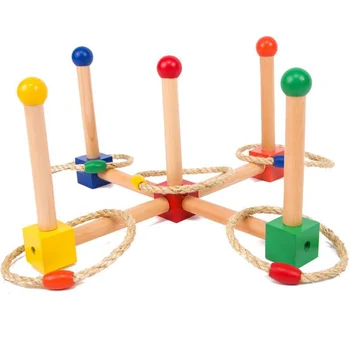 

Kids Sports Toss Rope Quoits For Children Ferrule Throwing Ring Toy Hoop Garden Game Educational Funny Family Pool