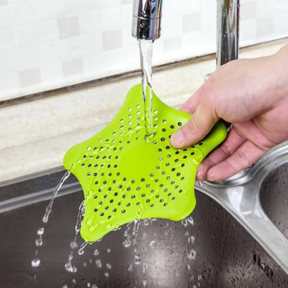 Silicone Sink Filter Sewer Drain Hair Colanders Strainer Filter for Bathroom Kitchen Sink Filter Hair Stopper Home Cleaning Tool