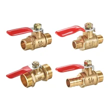 Uxcell латунный воздушный шаровой клапан запорный переключатель 1/" 1/8" 3/" NPT M to M трубный фитинг муфта 180 градусов ручка управления