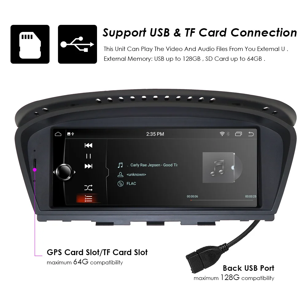 Cheap PX6 6cores android9.0 IPS car gps nodvd multimedia player for BMW 5 Series E60 E61 6 Series E63 E64 3 Series E90 E91 E92 CCC CAM 16