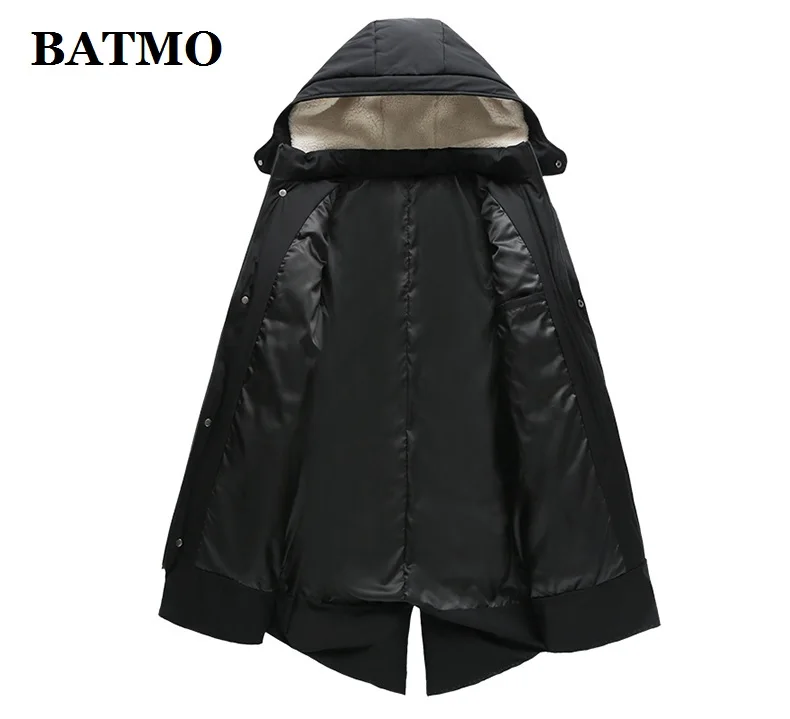 BATMO Новое поступление Зима Высокое качество 80% белый утиный пух с капюшоном куртки мужские, мужские зимние куртки с капюшоном, размер bb38
