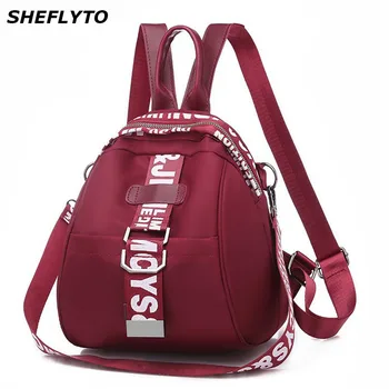 

2019 Waterproof Oxford Backpacks Women School Bags for Teenager Girls Red Fashion Backpack Travel Shoulder Bags Famale Rucksack