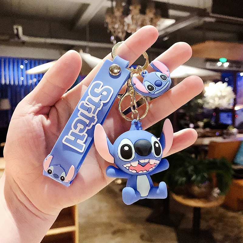 Key Chain Disney Lilo & Stitch Toys Children Anime Stitch Pendant Doll Kawaii Angel