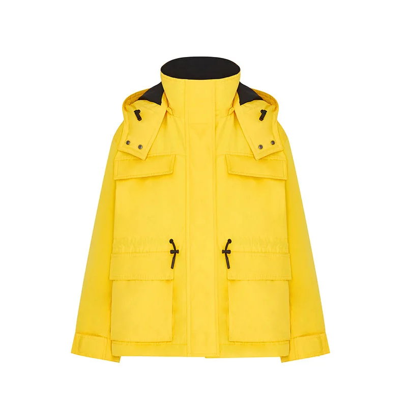 

MA 2019 Winter New Products Loose Casual Large Pocket Workwear-Style Waist Drawstring Cotton Coat Women's