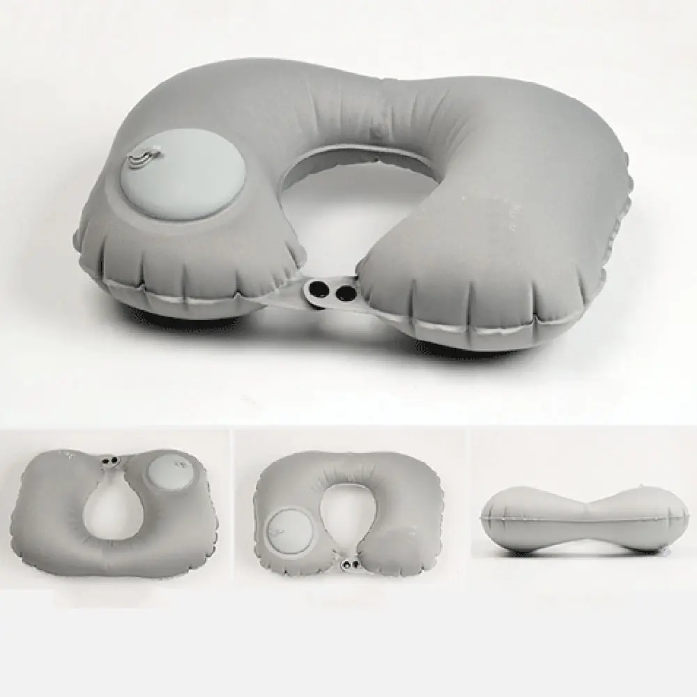 

Automatic Inflatable U-shaped Pillow Neck Rest Air Cushion Pillow Compact Travel Plane Flight Pillows Nap Support Home Textile