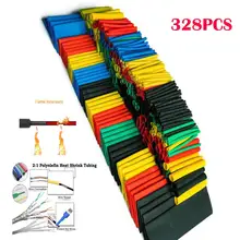 328 Pcs Heat Shrink Tubing 5 Colors 8 Sizes Assorted Tube Wrap Sleeve Set Combo