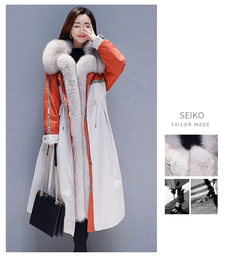 Зимнее пальто Женская куртка новая Корейская версия длинного хлопка с подкладкой плюс бархат выше колена пальто слово пальто