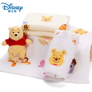

Disney pooh bear cotton gauze square towel cartoon towel baby children face towel hand towel