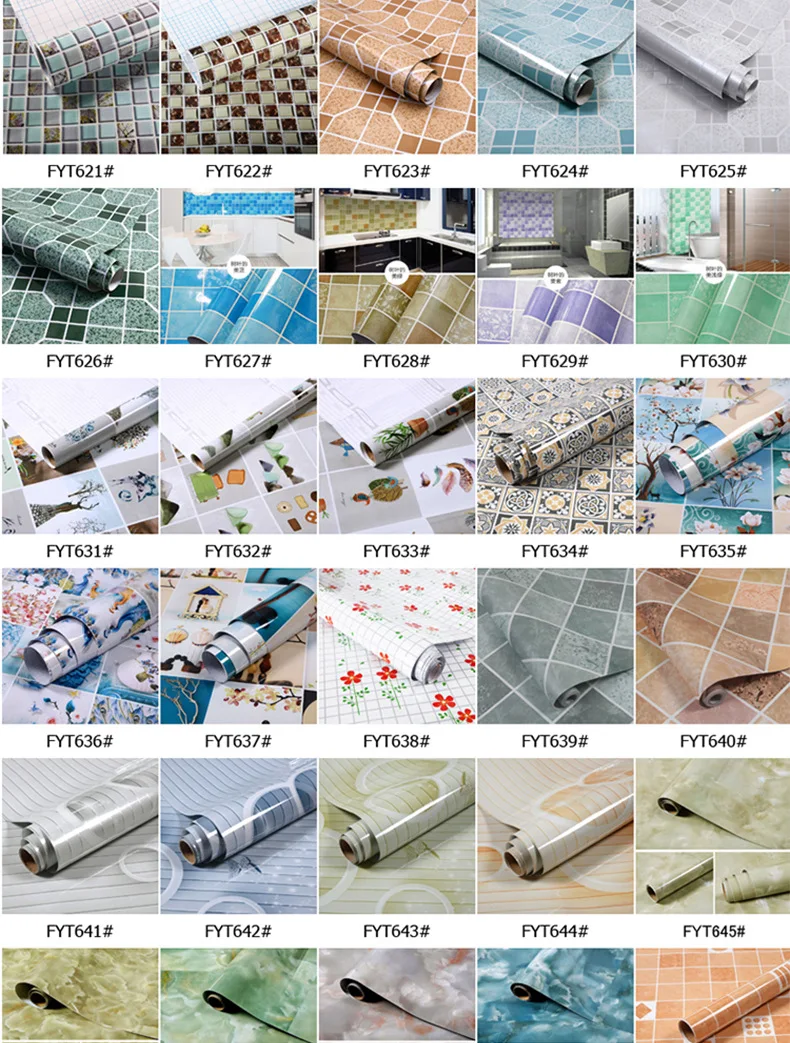 Kitchen Oil Resistant Adhesive Paper Waterproof Self-Adhesive High-temperature Resistant Stove with Tile Cabinet Countertops Ran
