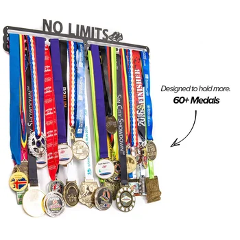 

Medal hanger Sport medal holder for 60+ medals display rack Inspirational medals storage NO LIMITS (NO include Medal)