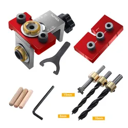 3 en 1 Poche Trou Gabarit En Aluminium Alliage Cheville Gabarit 8/10/15mm Guide De Perçage Localisateur Anti rouille De Haute Qualité Accessoires Pour Outils Électriques 