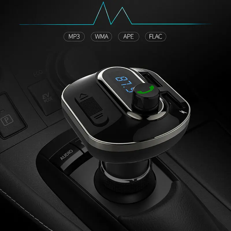 Auto Hands Free Bluetooth Wireless Car AUX Audio Receiver FM Adapter USB Charger Phone Chargers For Huwei Xiaomi Iphone