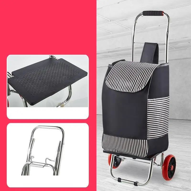 La Compra тележка Carro Plegable De Storage хозяйственный стол Carrello Cucina Mesa Cocina колесница Roulant Кухонная Тележка - Цвет: MODEL D