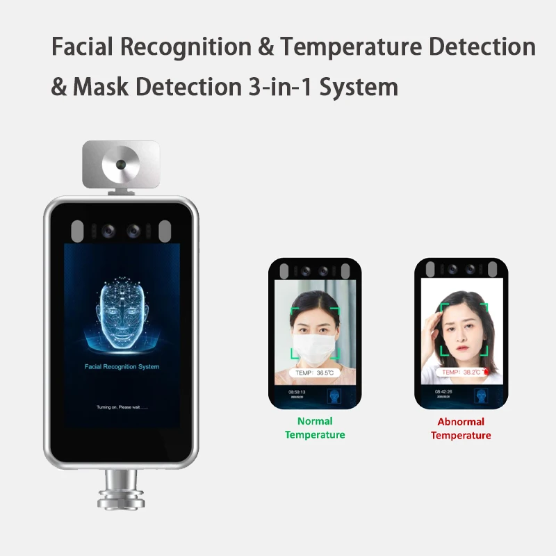 

Temperature Measurement Thermal Camera JVS-FRT-P8 Facial Recognition & Temperature Detection & Mask Detection 3-in-1 System
