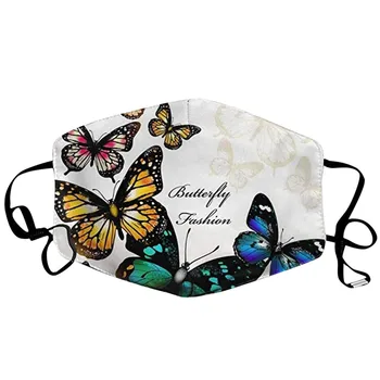 

Butterfly Print Face Mask Women Protective PM2.5 Dust Mouth Mask Washable Reusable Mask Respirator Fashion Fabric Mask mondkapje