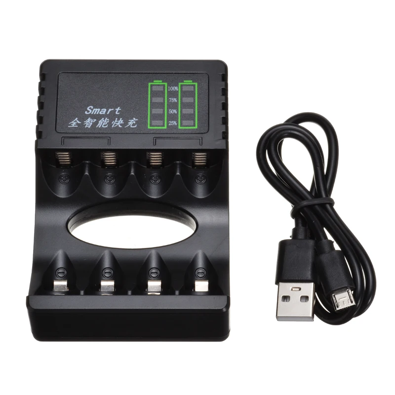 Умное светодиодный для батарей AA/AAA Ni MH/Ni Cd 2 цвета 1 шт.|battery charger smart|battery chargerrechargeable