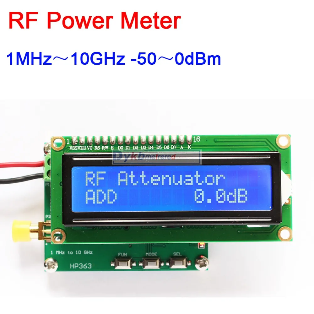 DYKB Digital RF Power Meter 1MHz to 10GHz 50 to 0dBm RF Signal