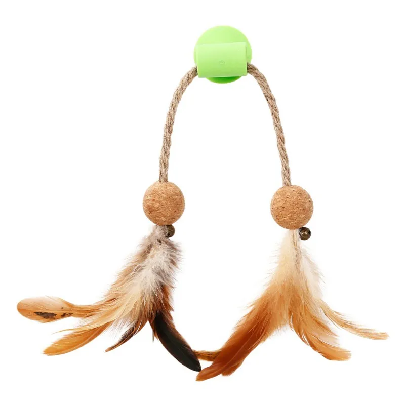Pet Catnip колокольчики игрушки птицы игрушки из перьев для кошек котенок интерактивный оконные игрушки - Цвет: B style