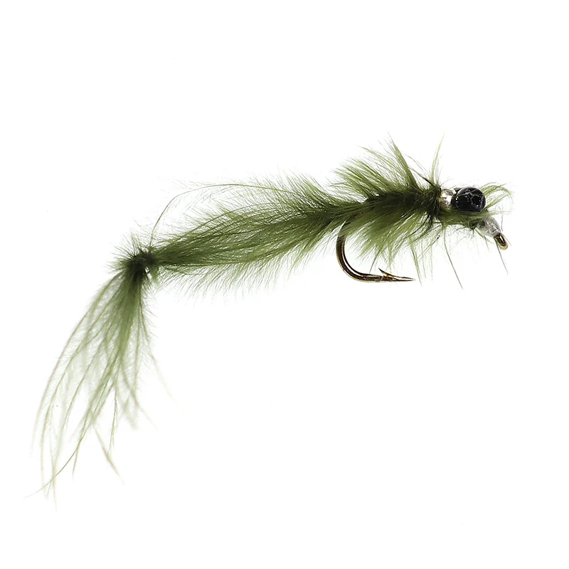 3 x GOLD HEAD OLIVE FRITZ DAMSEL NYMPH TROUT FLIES Size 10,12Available 