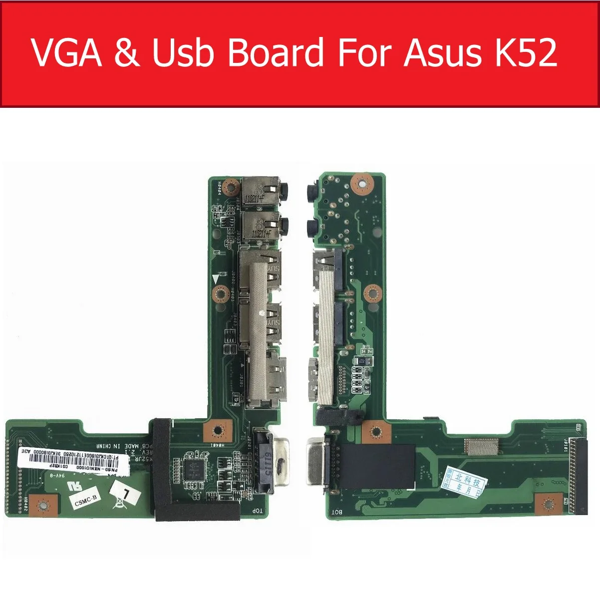 Плата питания DC для ASUS K52 X52J A52J K52J K52JR K52JT K52JB K52JU K52JE K52D X52D A52D K52DY K52DE K52DR аудио VGA и USB
