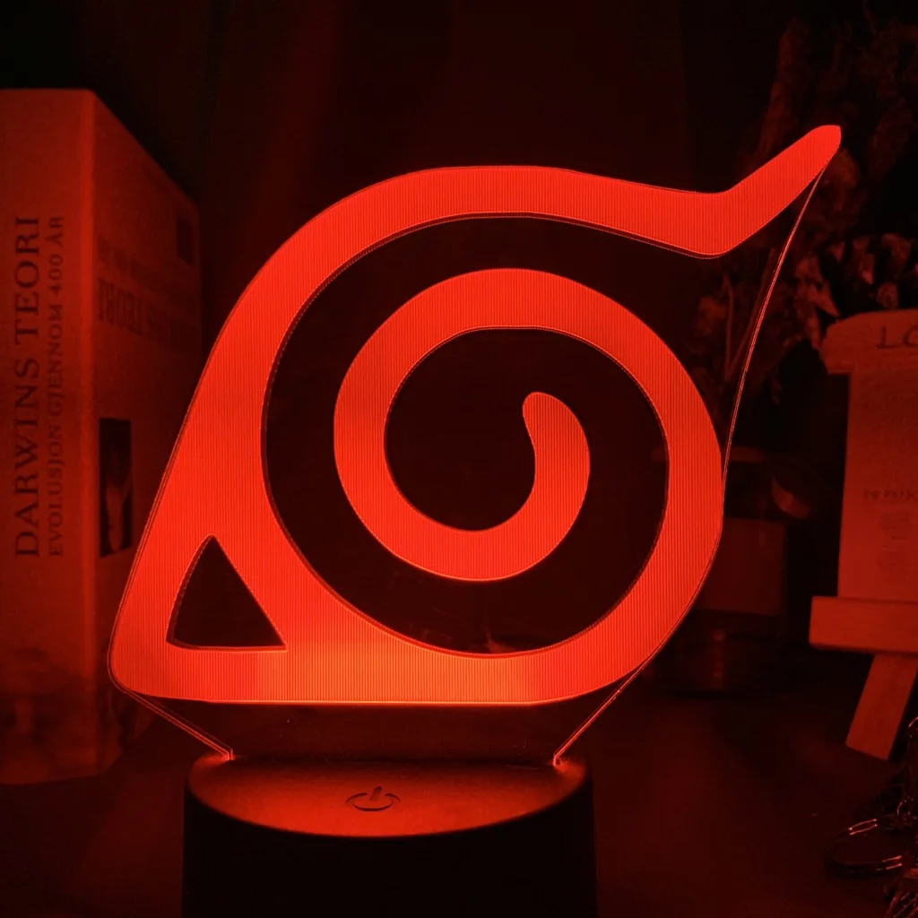 Светодиодный ночник Наруто с логотипом Konoha яркий светодиодный светильник для