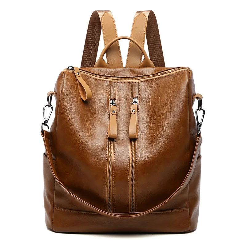 

Backpack Women's 2019 New Style Fashion Korean-style Multi-functional Shoulder Campus School Bag Soft Leather Fashion Women's Ba
