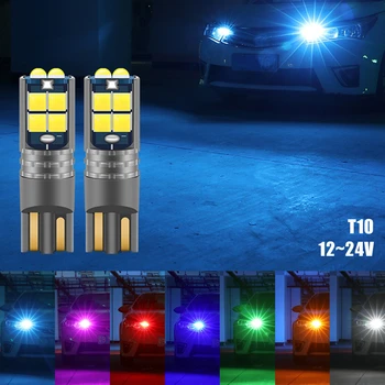 

Car LED Width Lamp 5W Parking Tail Turn Signal Reverse Light Auto Indicator Lamp 6500K Led Lights Auto Decoration Lamps 6 Beads