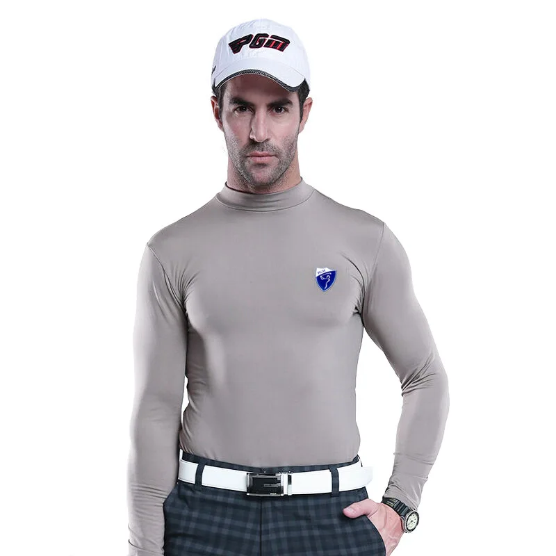 PGM golf одежда Базовая рубашка мужская с длинными рукавами хлопок термобелье для осени и зимы рубашки для гольфа