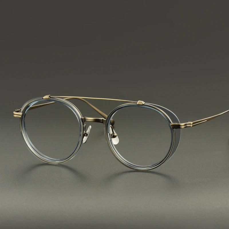 

Titanium Vintage Round Glasses Frame Men Women Retro Clear Optical Eyeglasses Myopia Prescription Spectacle Frames Eyewear Gafas