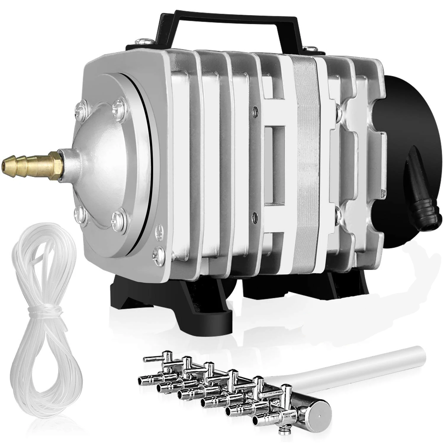 

35W Alumimum Alloy Aquarium Compressor Air Aerator for Fish Tank Hydroponics Pump with Adjustable Valve Aquarium Accessories