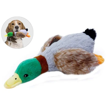 

Plush Duck Shaped Doll With Squeaker Pet Interactive Sound Toy Dog Molar Chew Supplies N06