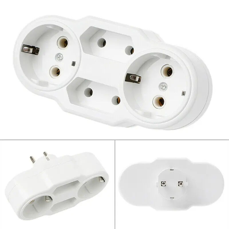 

Universal EU Type Conversion Plug 1 TO 4 Way EU Standard Power Adapter Socket Travel Plugs