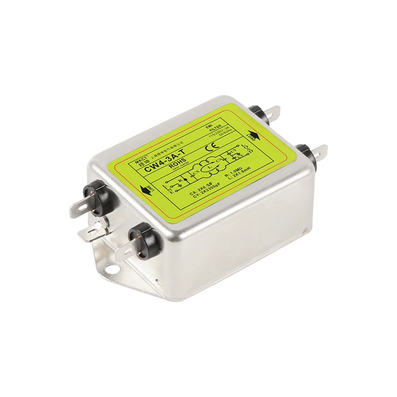 3A Вставка подключения однофазного переменного тока 220V армейского образца EMI очистки CW4-3A/6A/10A/20A/30A-T Мощность фильтр - Объем: 3A
