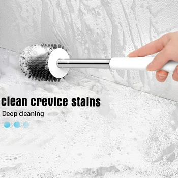 

Multifunction Stain Remove Kitchen Toilet Brush Holder Set Hair Anti Dirt Home Bathroom TPR Bristles Cleaning Tools Corner
