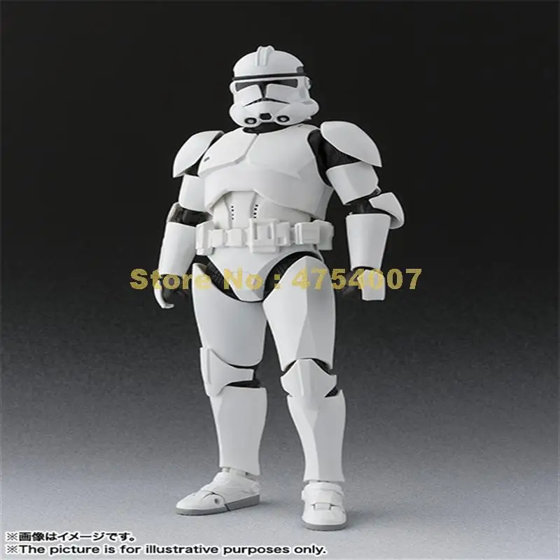 

star wars empire trooper white warrior soldier pvc moveable gun collection model action figure 15cm Toy