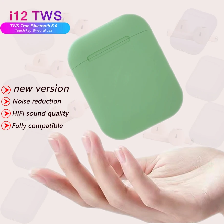 I12 Tws Беспроводные Bluetooth 5 0 с сенсорным управлением спортивные гарнитуры