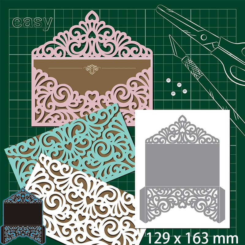 

129*163mm Envelope Metal cutting Dies Craft Embossing Scrapbooking paper craft Greeting Card