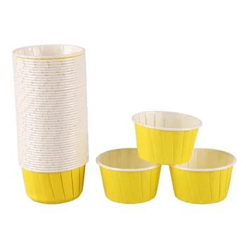 

Promotion! 50X Paper Baking Cup Cake Cupcake Cases Liners Muffin Dessert Wedding Party Color:yellow