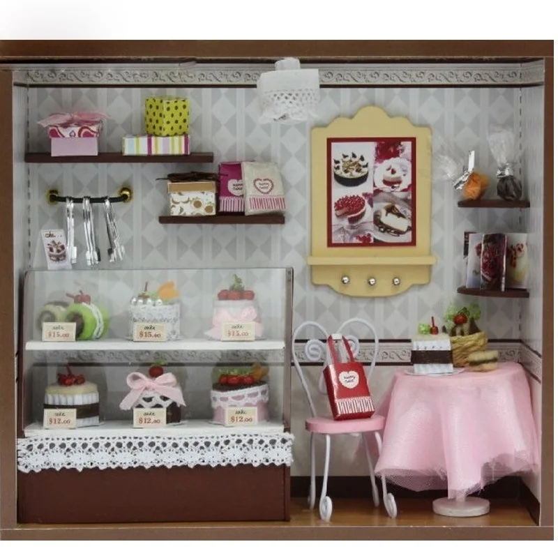 

Handmade DIY Hut Mini Shop Assembled Model Building Blocks Educational Toy Creative Gift Decoration