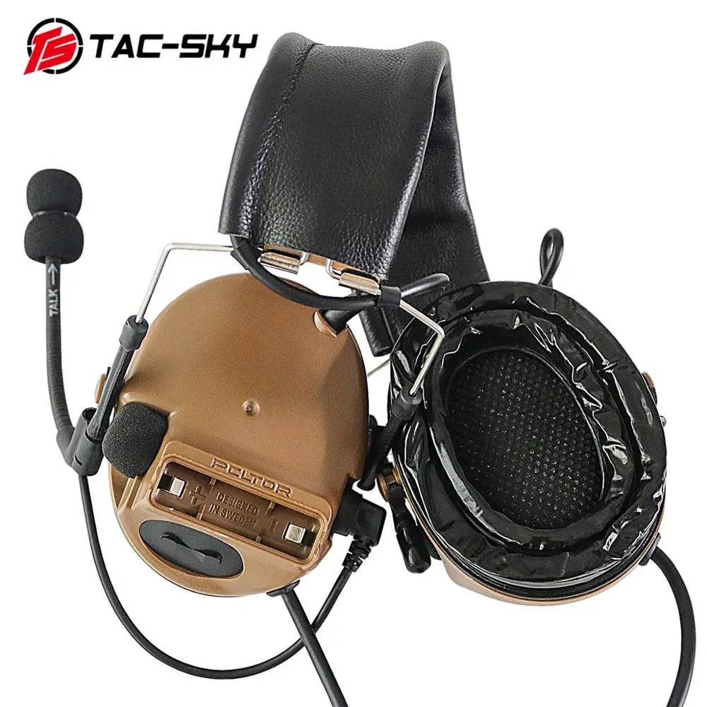 CB COMTAC TAC-SKY comtac iii силиконовые наушники двухпроходная версия военного слухового шумоподавления звукоснимателя тактическая гарнитура CB - Цвет: CB