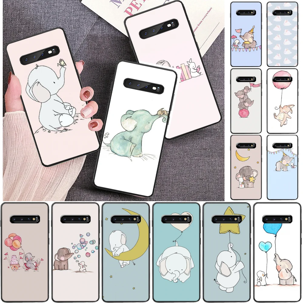 

LJHYDFCNB Cute Elephant Rabbit Newly Phone Case for Samsung S9 plus S5 S6 edge plus S7 edge S8 plus S10 E S10 plus